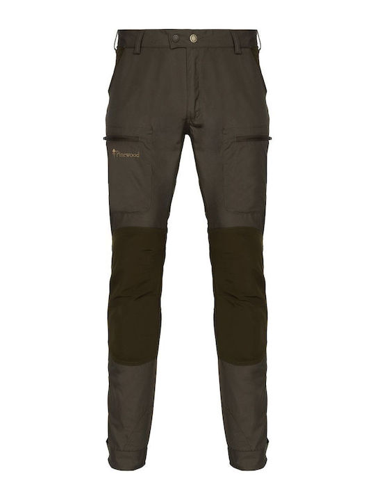 Pinewood Caribou TC Hunting Pants Waterproof Mid Green/Moss Green in Khaki Color