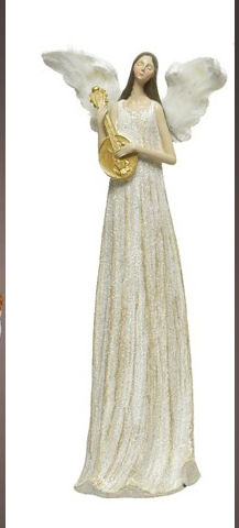Kaemingk Weihnachtliche Kunststoff Figur Cherub Gold Höhe 38cm