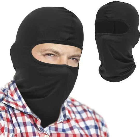 Volles Gesicht Unisex Beanie Gestrickt in Schwarz Farbe
