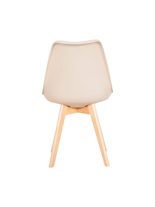 Vegas Kitchen Polypropylene Chair Cappuccino 48x52x81cm 4pcs