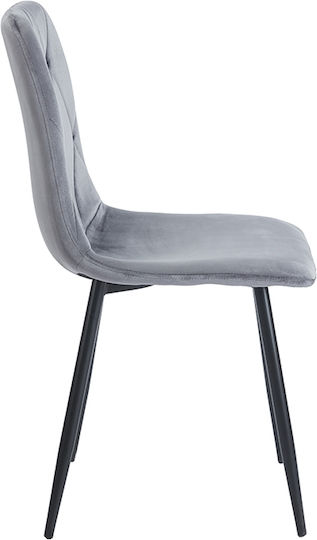 Eva Scaune Sala de mese Catifelate Grey Velvet 1buc 66x47x67buc