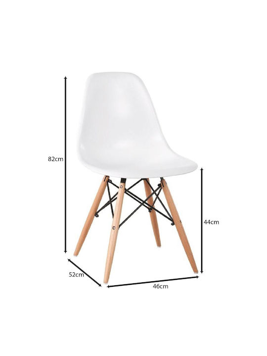 Art Kitchen Polypropylene Chair White 47x54x82cm 4pcs