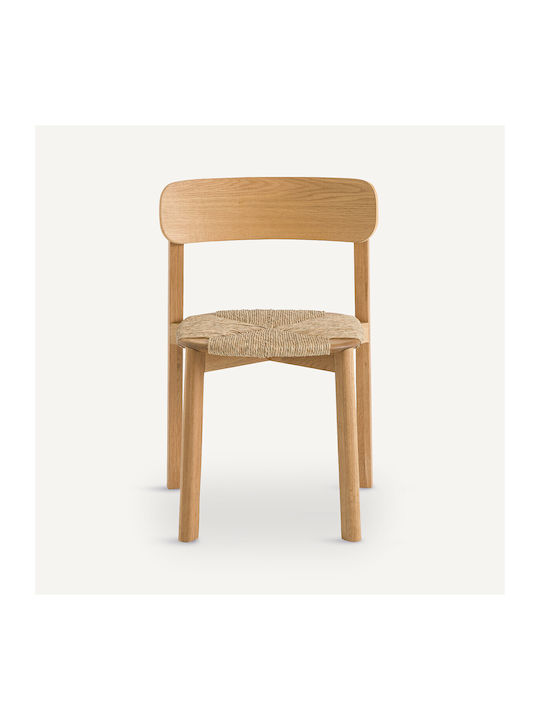 Batignolles Dining Room Wooden Chair Brown 52x52x78cm