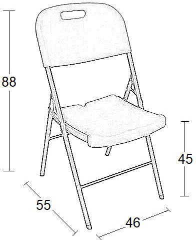 Senil Stühle Küche klappbar Weiß 1Stück 40x39x86cm
