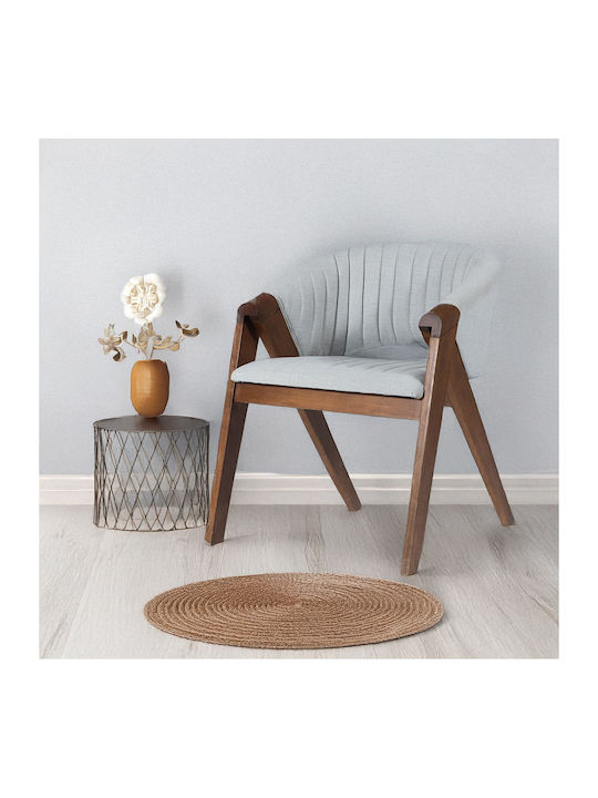 Volk Plus Dining Room Fabric Chair Gray 49x49x70cm
