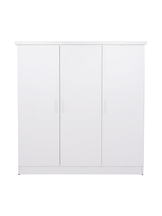 Bailey Τρίφυλλη Ντουλάπα Λευκή 116x40x123cm