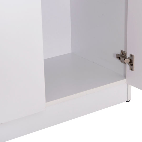 Bailey Drei Türen Schrank Weiß 116x40x123cm