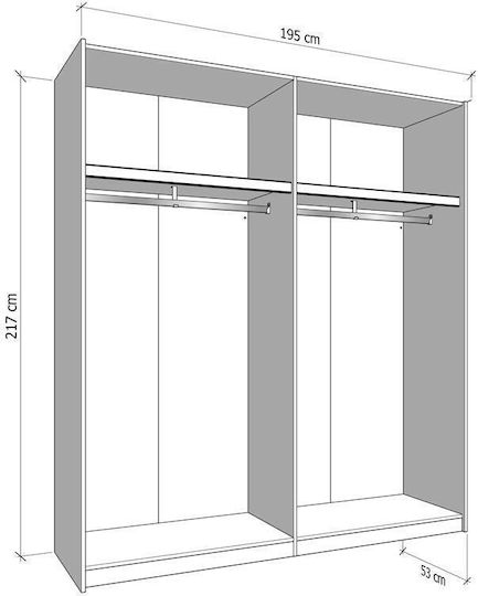 Ușă dublă Glisare cu Oglindă Gard 200 Og 195x61x217cm Alb Ușă dublă Glisare cu Oglindă Gard 200 Og 195x61x217cm Alb