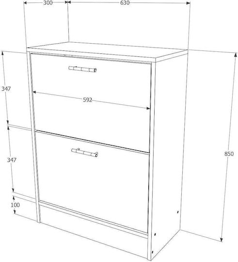 Suport pentru pantofi Rhine L63xW30xH85cm