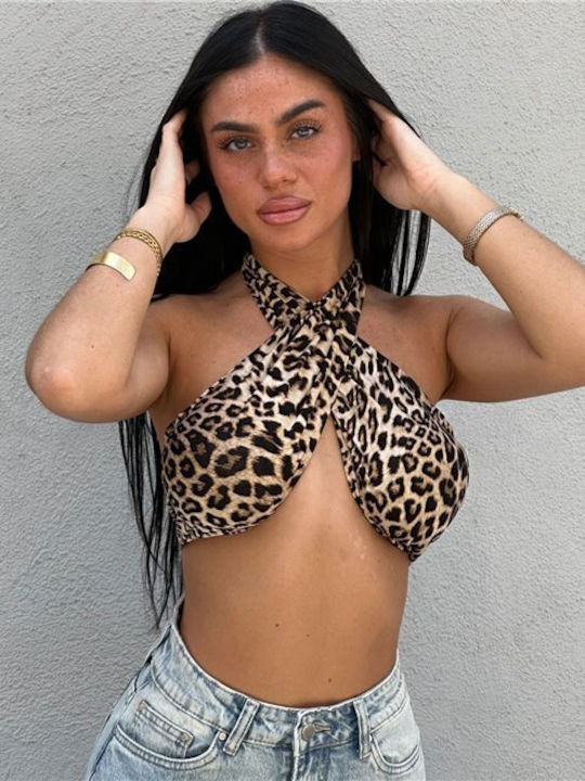 Γυναικεία Μπλούζα Animal Print Λεοπάρ