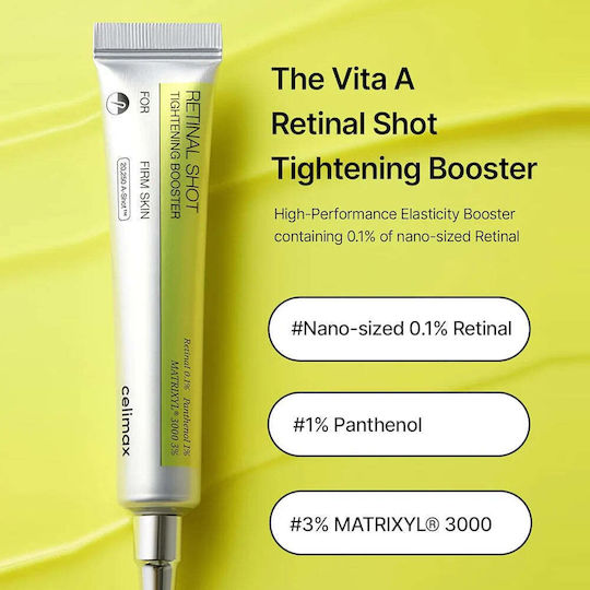 Celimax The Vita-A Retinal Shot Tightening Ενυδατικό & Αντιγηραντικό Serum Booster Προσώπου με Ρετινάλη & Πανθενόλη για Σύσφιξη & Θρέψη 15ml