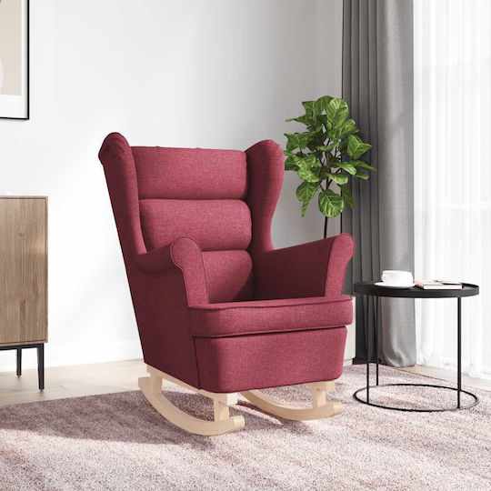 Rocking Armchair Wine Red 74x90x102cm