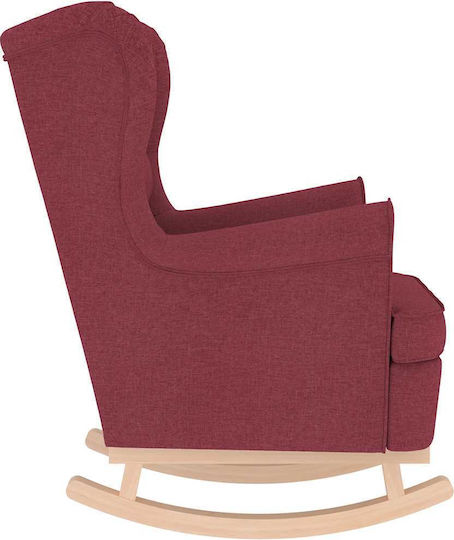 Rocking Armchair Wine Red 74x90x102cm