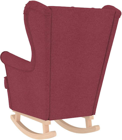 Rocking Armchair Wine Red 74x90x102cm