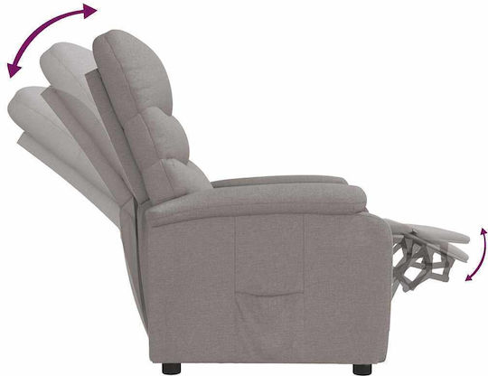 Πολυθρόνα Relax με Υποπόδιο Taupe 75x91x101cm