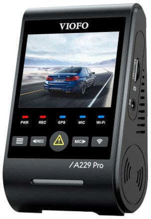 Viofo A229 Pro 2ch 4K Car DVR Set with Rear Camera, 2.4" Display
