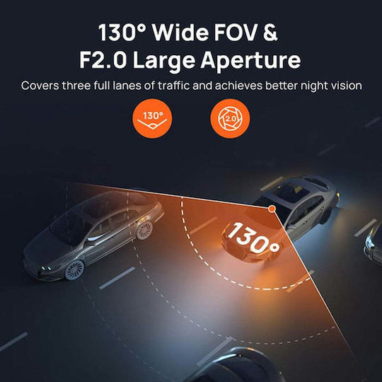 70Mai 1296P Windshield Car DVR with Adhesive Tape