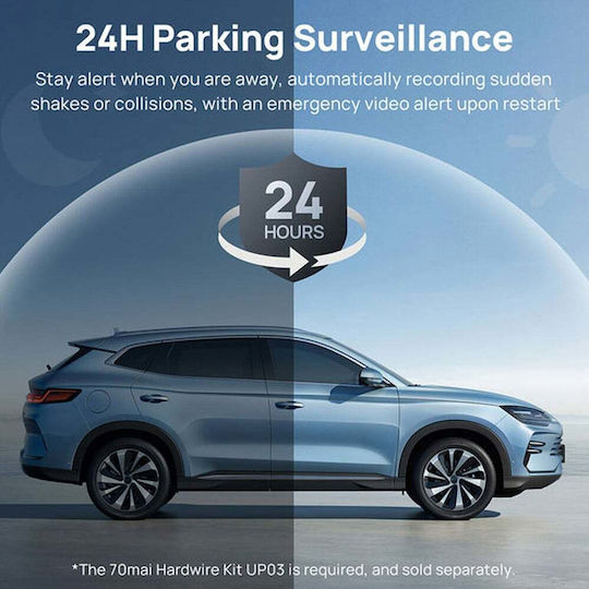 70Mai 1296P Windshield Car DVR with Adhesive Tape