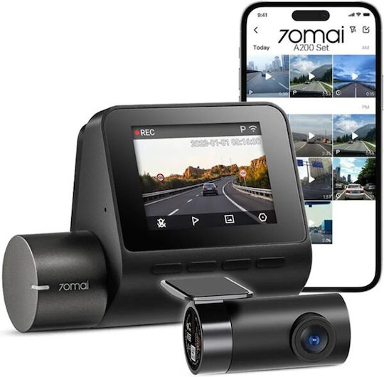 Xiaomi 70mai Dash A200 & Camera RC11 1080P Windshield Car DVR Set with Rear Camera, Display with Adhesive Tape