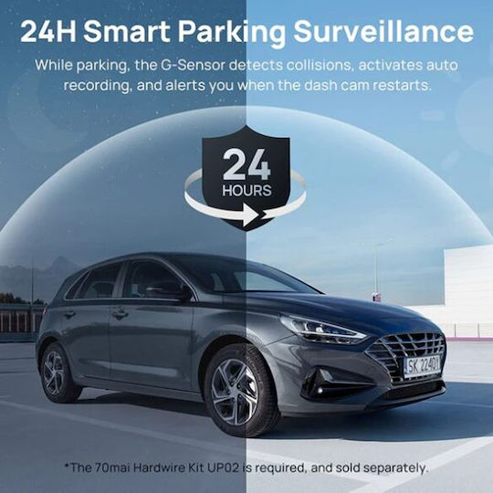 Xiaomi 70mai Dash A200 & Camera RC11 1080P Windshield Car DVR Set with Rear Camera, Display with Adhesive Tape