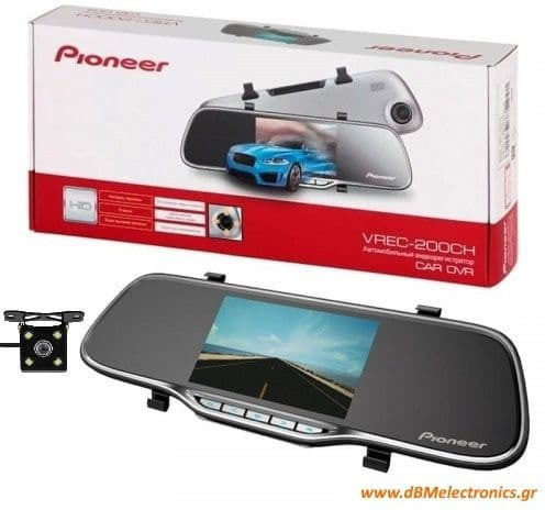 Pioneer 720P Mirror Car DVR with Clip