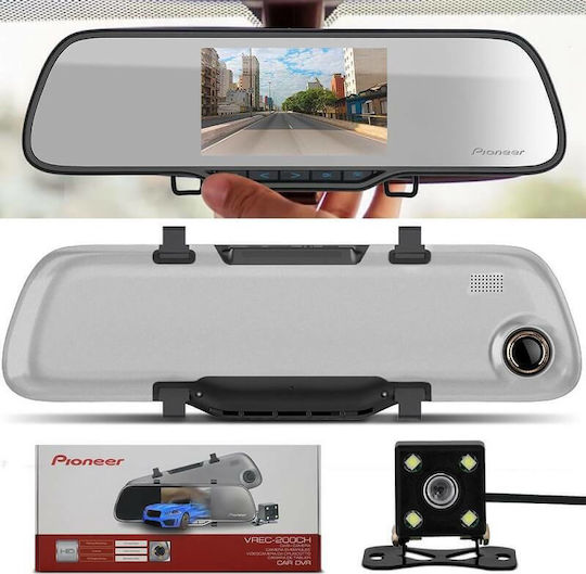 Pioneer 720P Mirror Car DVR with Clip