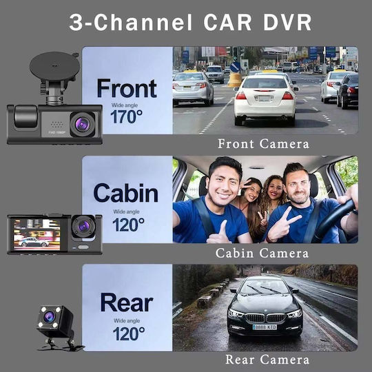 Xdc309 Автомобилна DVR камера 1080P с дисплей 2" за Паркет със смукателна чаша