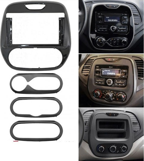 CARAV Industries Inc. DIN Fascia Panels 2 Din Compatible with Screen 9" for Renault Captur with A/C 2013-2019