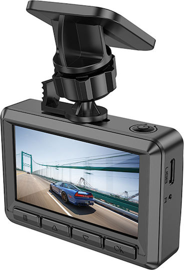 Hoco Σετ Κάμερα DVR Αυτοκινήτου 1080P με Οθόνη 2.45" Wi-Fi, GPS & Κάμερα Οπισθοπορείας