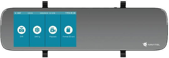 Navitel Set Spiegel mit Autodigitale Videorekorder 1080P mit Bildschirm 5.5" WLAN GPS & Rückfahrkamera