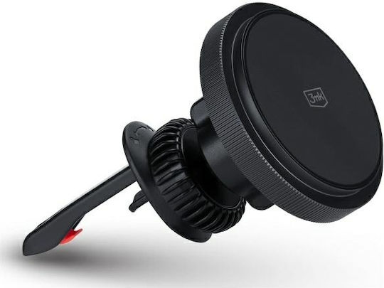 3MK Car Mobile Mount with Magnet and Wireless Charging Black