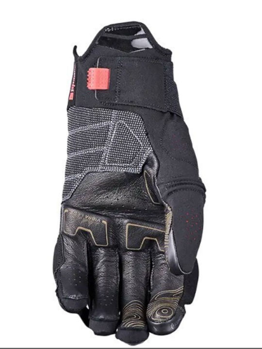 Five TFX1 Airflow Short Summer Men's Motocross Gloves Black/Fluo Red
