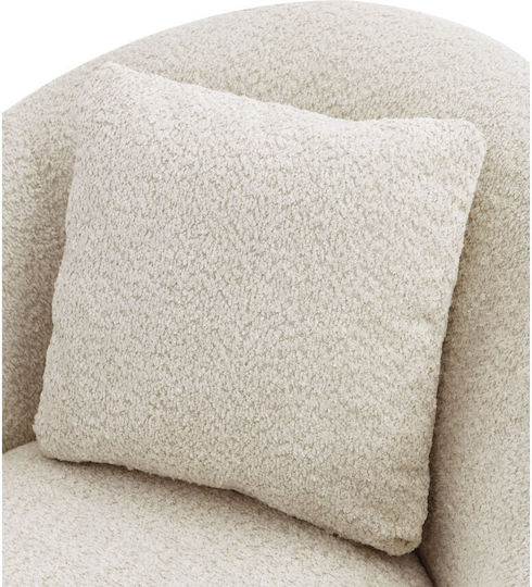 Softy Πολυθρόνα Περιστρεφόμενη Cream 80x80x77cm