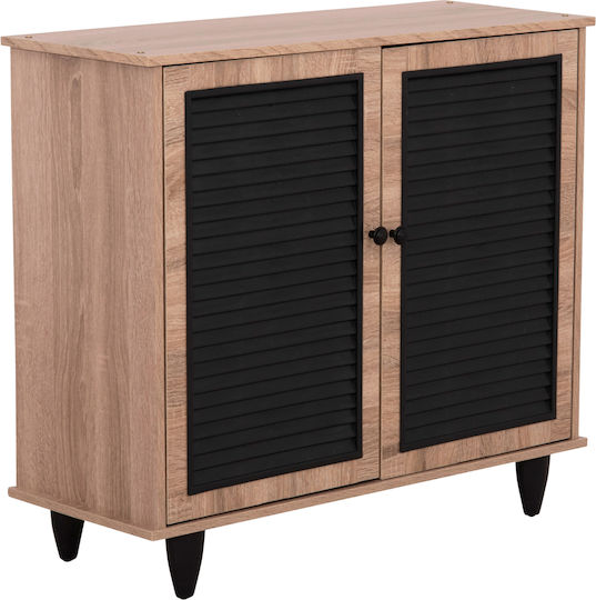 Suport pentru pantofi McKenna cu 3 Rafturi Sonama / Negru L76.5xW30xH68.5cm