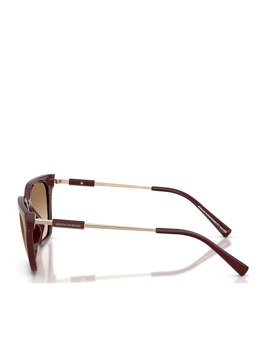 Armani Exchange Feminini Ochelari de soare cu Burgundy Cadru și Burgundy Lentilă AX4158SU 838389