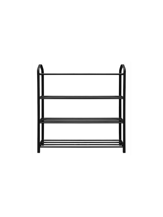 Plastic Shoe Organizer Black 62x20x62cm