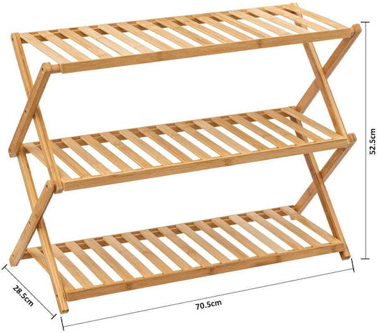 Schuhschrank aus Bambus F-v Βambou 70.5x28.5x52.5cm