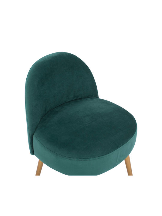 Stool For Living Room with Backrest Upholstered with Velvet Yasmine Cypress 47x43x63.5cm