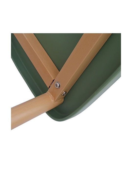 Табуретка Бар с гръбнак от полипропилен Light Green 48x52x75бр