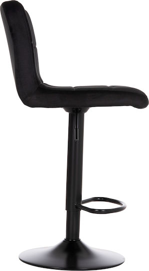 Scaune Bar Diana cu Spătar & Înălțime Reglabilă Negru 44x40x90-110cm