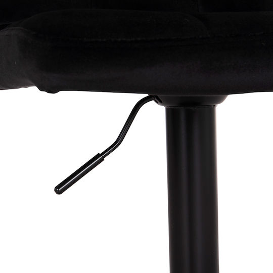 Scaune Bar Diana cu Spătar & Înălțime Reglabilă Negru 44x40x90-110cm