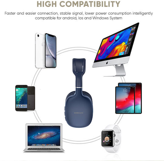 Sonic Gear Airphone 6 Kabellose Bluetooth Über Ohr Kopfhörer mit 10 Stunden Betriebszeit Gold
