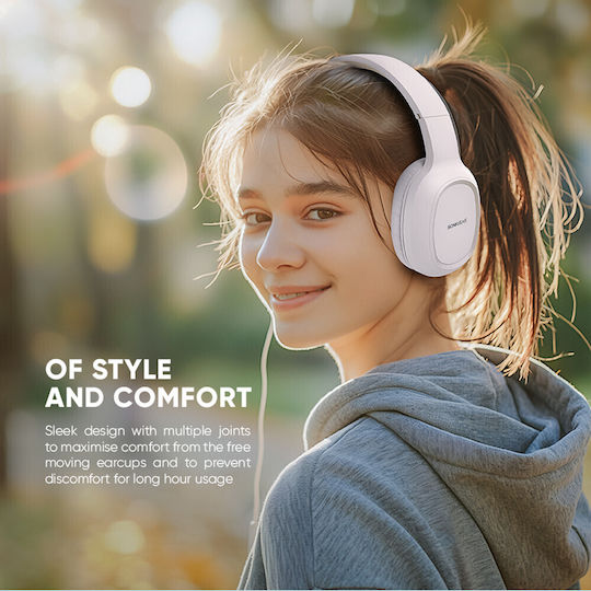 Sonic Gear Airphone 3 Wireless Wired Over Ear Headphones with 8 Hours Playing Time Beige