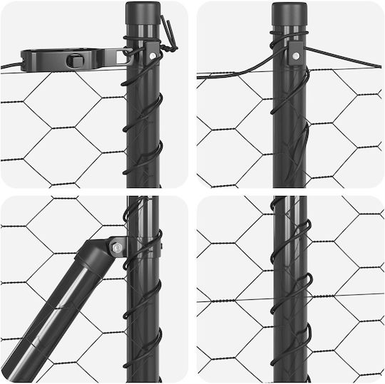 vidaXL Plasă de sârmă Galvanizat Module Gri 0.5x50m