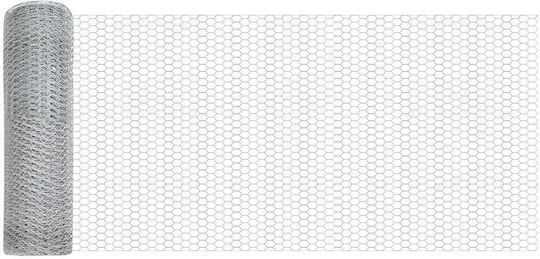 vidaXL Verzinkter Stacheldraht Drahtzaun Set Grau 0.4x25m