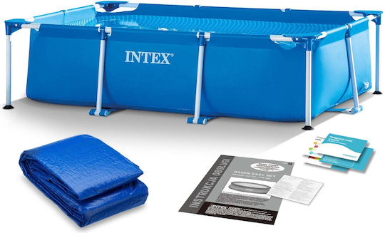 Intex Πισίνα PVC 1662lt με Μεταλλικό Σκελετό 220x150x60εκ. Γαλάζια