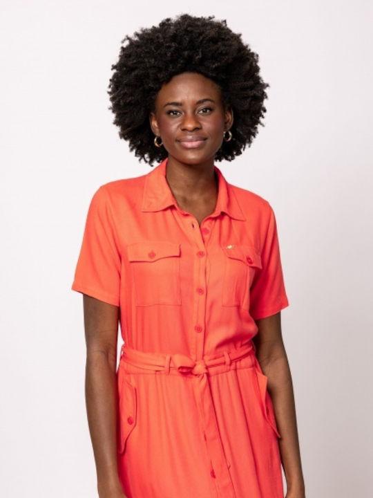 Midi Hemdkleid Koralle