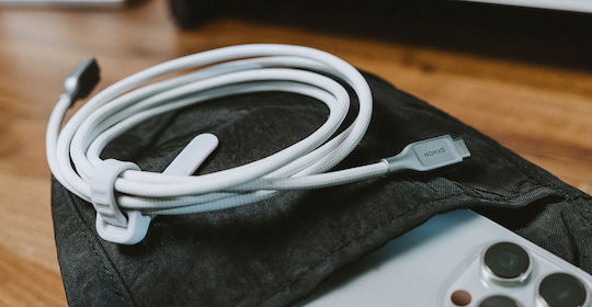 Nomad Kevlar Braided USB 2.0 USB-C Cable Male - USB-C 240W PD White 1.5m