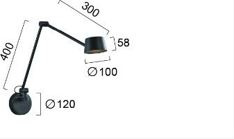Viokef Modern Wall Lamp with Integrated LED and Warm White Light 100x145cm