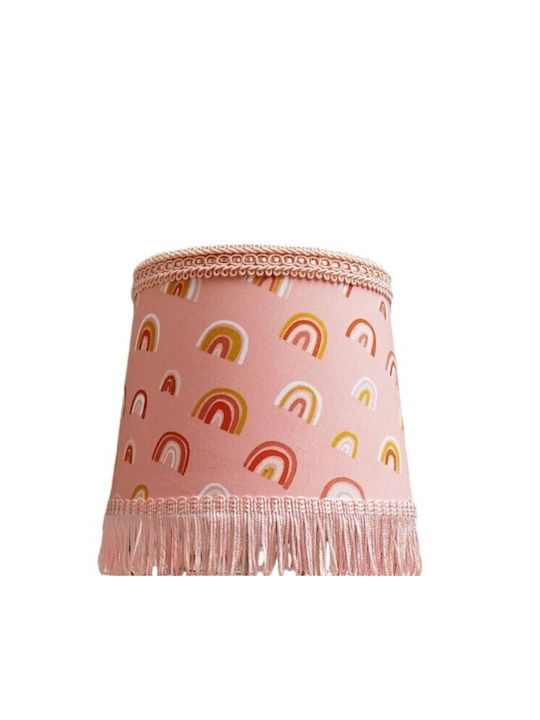 Καπέλο Φωτιστικου Πορτατίφ Pink Rainbow Διαστάσεις 15*12*10